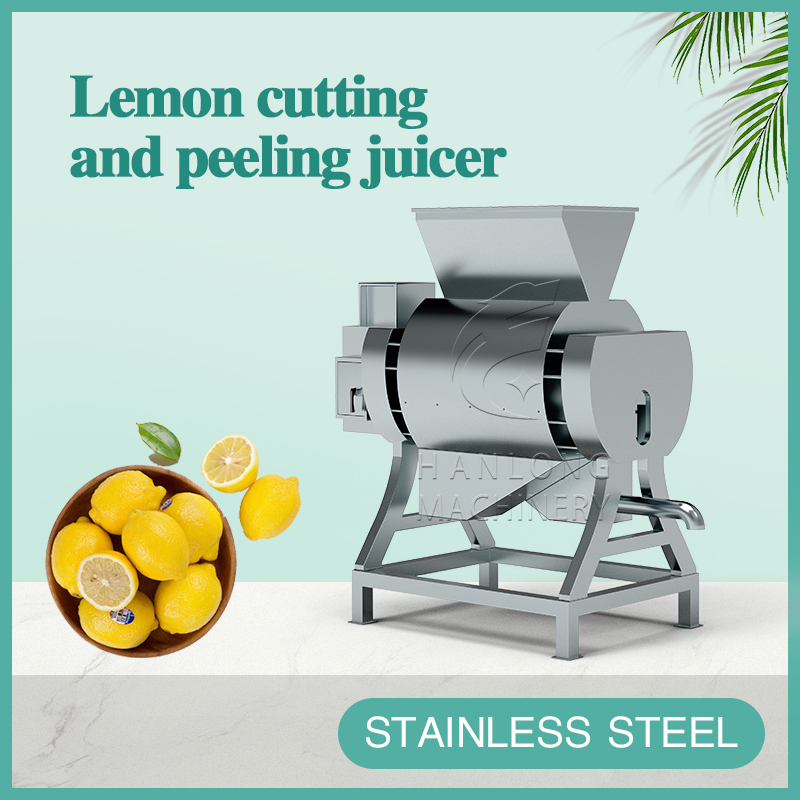 Lemon cutting and peeling juicer