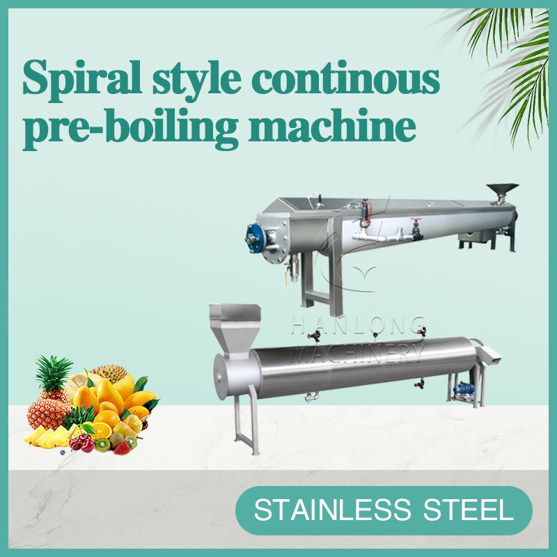 spiral style continous pre-boiling machine